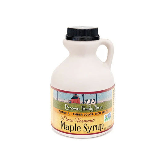 Grade A Dark Color Robust Taste Vermont Maple Syrup, 16 oz. Jug