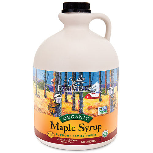 Grade A Dark Color Robust Taste Organic Maple Syrup, 64 oz. Jug